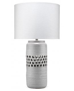 Jamie Young  9PERFTLGREY Perforated Table Lamp